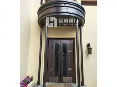 濟南歷城區別墅庭院銅門廠家安裝案例